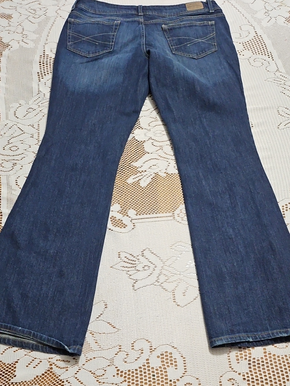 Aeropostale Hailey Flare Jeans 15/16 Long Dark Wash Denim - Picture 9 of 9